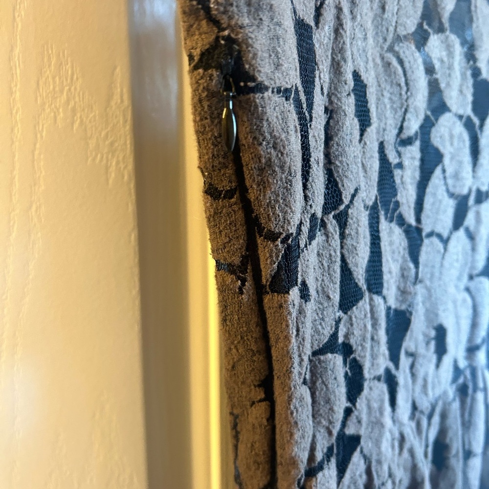 Anthropologie Brown Lace with Black Slip Mini Dress Size Small Weston Wear - Picture 7 of 8